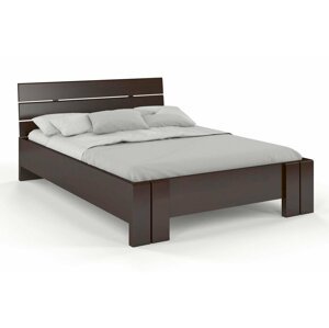 Dřevěná postel Arhus High - buk (Rozměr: 160x200 cm, Barva: Palisander)