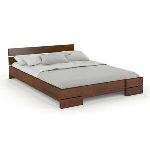 Dřevěná postel Sandemo LONG, delší o 20cm, borovice (Rozměr: 160x220 cm, Barva: Ořech)