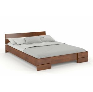Dřevěná postel Sandemo, buk (Rozměr: 90x200 cm, Barva: Ořech)