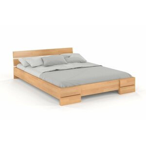 Dřevěná postel Sandemo, buk (Rozměr: 90x200 cm, Barva: Přírodní)