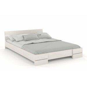 Dřevěná postel Sandemo, buk (Rozměr: 140x200 cm, Barva: Bílá)