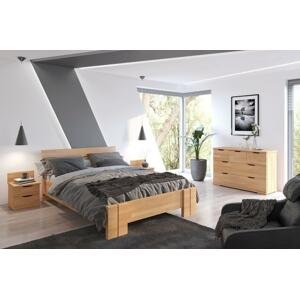 Dřevěná postel Arhus High & LONG, delší o 20cm, buk (Rozměr: 120x220 cm, Barva: Přírodní)