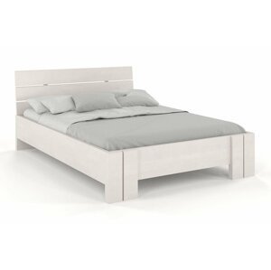 Dřevěná postel Arhus High & LONG, delší o 20cm, buk (Rozměr: 200x220 cm, Barva: Bílá)