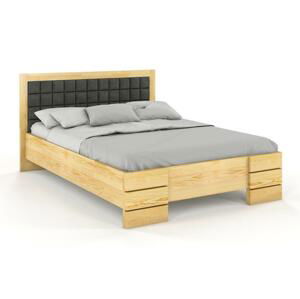 Dřevěná postel Gotland High, borovice (Rozměr: 140x200 cm, Barva dřeva: Přirodní, Barva látky: Casablanca 2301)