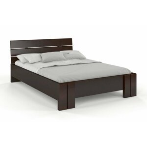 Dřevěná postel Arhus High, borovice (Rozměr: 120x200 cm, Barva: Palisander)