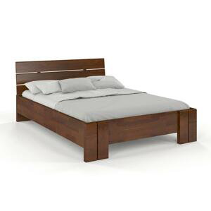 Dřevěná postel Arhus High, borovice (Rozměr: 140x200 cm, Barva: Ořech)