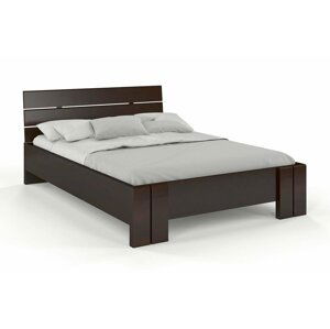 Dřevěná postel Arhus High, borovice (Rozměr: 140x200 cm, Barva: Palisander)