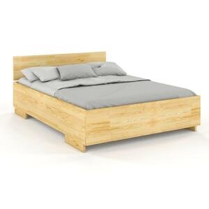 Dřevěná postel Bergman High, borovice (Rozměr: 160x200 cm, Barva: Přírodní)