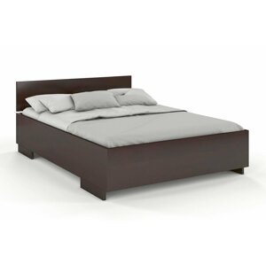 Dřevěná postel Bergman High, buk (Rozměr: 200x200 cm, Barva: Palisander)