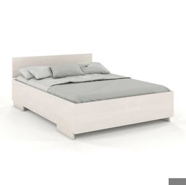 Dřevěná postel Bergman High, buk (Rozměr: 200x200 cm, Barva: Bílá)