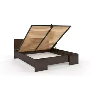 Dřevěná postel Hessler High BC, buk (Barva: Palisander, Rozměr: 200x200 cm)