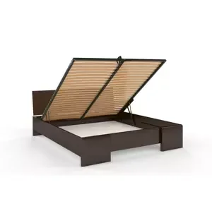 Dřevěná postel Hessler High BC, buk (Barva: Palisander, Rozměr: 180x200 cm)