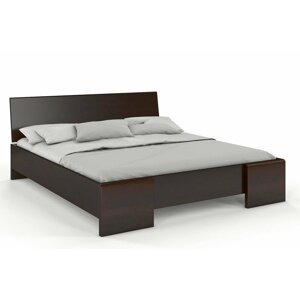 Dřevěná postel Hessler High, borovice (Rozměr: 180x200 cm, Barva: Palisander)