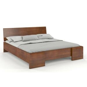 Dřevěná postel Hessler High, buk (Rozměr: 200x200 cm, Barva: Ořech)