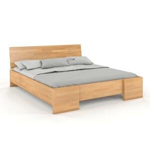 Dřevěná postel Hessler High, buk (Rozměr: 200x200 cm, Barva: Přírodní)