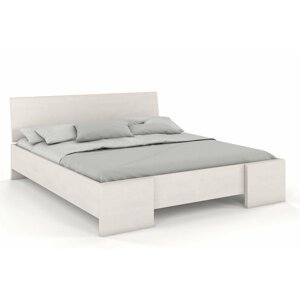 Dřevěná postel Hessler High, buk (Rozměr: 200x200 cm, Barva: Bílá)