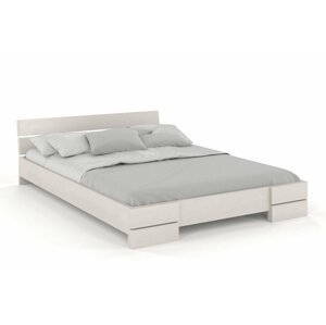 Dřevěná postel Sandemo, borovice (Rozměr: 90x200 cm, Barva: Bílá)