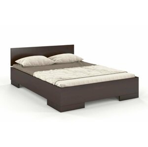 Dřevěná postel s úložným prostorem Skandica SPECTRUM Maxi & ST, buk (Barva: Palisander, Rozměr: 200x200 cm)