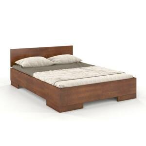 Dřevěná postel s úložným prostorem Skandica SPECTRUM Maxi & ST, buk (Barva: Ořech, Rozměr: 200x200 cm)
