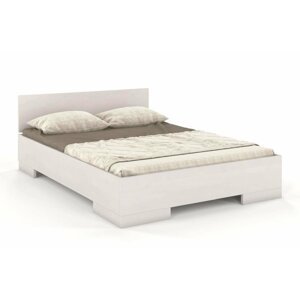 Dřevěná postel s úložným prostorem Skandica SPECTRUM Maxi & ST, buk (Barva: Bílá, Rozměr: 200x200 cm)