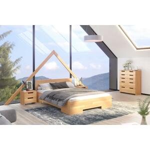 Dřevěná postel Skandica SPECTRUM Maxi&Long, delší o 20cm, buk (Rozměr: 90x220 cm, Barva: Přírodní)