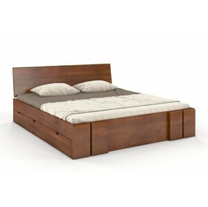 Dřevěná postel s úložným prostorem Skandica VESTRE Maxi & DR, buk (Rozměr: 180x200 cm, Barva: Ořech)