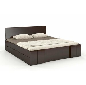 Dřevěná postel s úložným prostorem Skandica VESTRE Maxi & DR, buk (Rozměr: 160x200 cm, Barva: Palisander)