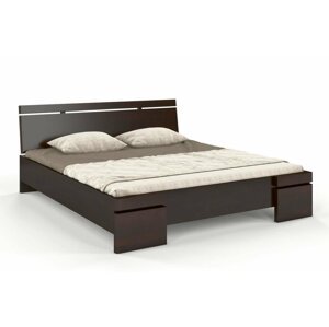 Dřevěná postel s úložným prostorem Skandica SPARTA Maxi & ST, borovice (Barva: Palisander, Rozměr: 120x200 cm)