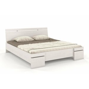 Dřevěná postel s úložným prostorem Skandica SPARTA Maxi & ST, buk (Barva: Bílá, Rozměr: 120x200 cm)