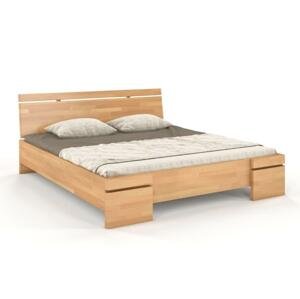 Dřevěná postel s úložným prostorem Skandica SPARTA Maxi & ST, buk (Barva: Přírodní, Rozměr: 180x200 cm)