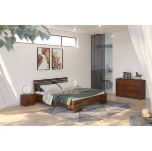 Dřevěná postel Skandica SPARTA Maxi & Long, delší o 20cm, borovice (Rozměr: 120x220 cm, Barva: Ořech)