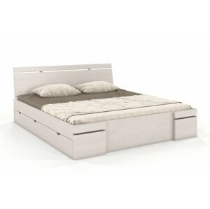Dřevěná postel se šuplíky Skandica SPARTA Maxi & DR, borovice (Rozměr: 120x200 cm, Barva: Bílá)