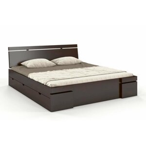 Dřevěná postel Skandica SPARTA Maxi & DR, se šuplíky, buk (Rozměr: 160x200 cm, Barva: Palisander)