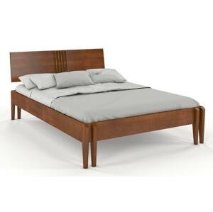 Dřevěná postel POZNAŇ, buk (Rozměr: 140x200 cm, Barva: Ořech)