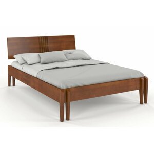 Dřevěná postel POZNAŇ, buk (Rozměr: 120x200 cm, Barva: Ořech)
