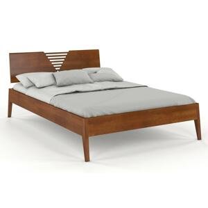 Dřevěná postel WOLOMIN, buk (Rozměr: 140x200 cm, Barva: Ořech)