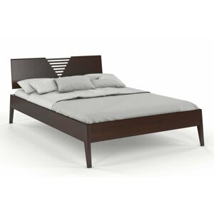 Dřevěná postel WOLOMIN, buk (Rozměr: 160x200 cm, Barva: Palisander)