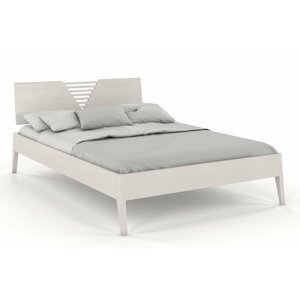 Dřevěná postel WOLOMIN, borovice (Rozměr: 160x200 cm, Barva: Bílá)