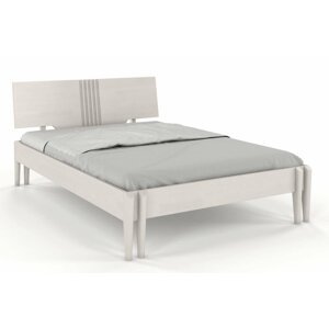 Dřevěná postel POZNAŇ, borovice (Rozměr: 140x200 cm, Barva: Bílá)