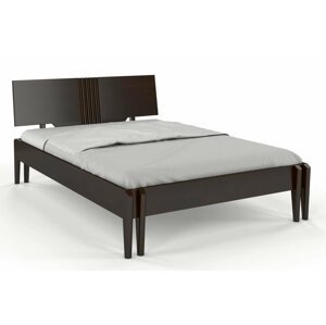 Dřevěná postel POZNAŇ, borovice (Rozměr: 140x200 cm, Barva: Palisander)