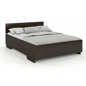 Dřevěná postel Bergman High&Long, delší o 20cm, borovice (Rozměr: 200x220 cm, Barva: Palisander)