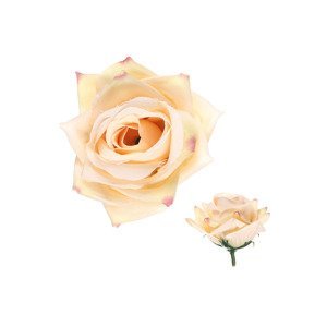 Růže, barva krémová. Květina umělá vazbová. Cena za balení 12 kusů KUM3312-CRM, sada 6 ks