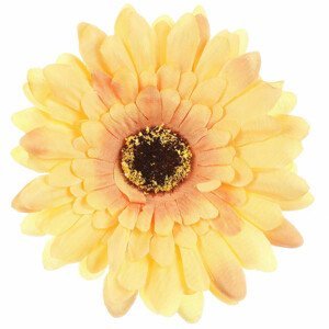 Gerbera, barva žlutá. Květina umělá vazbová. Cena za balení 12 kusů KUM3421-YEL, sada 4 ks