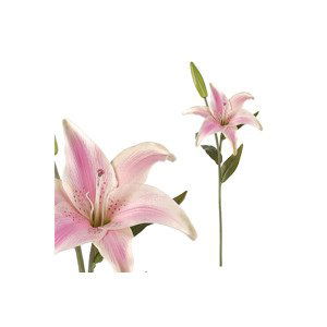 Lilie, barva bílo- růžová. Květina umělá. KUM3294, sada 6 ks