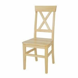 Dřevěná jídelní židle KT107, borovice (Barva dřeva: Olše)