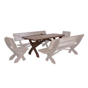 Zahradní stůl MO112, 200x72x90, smrk, impregnovaný (Barva dřeva: Ořech - impregnat)