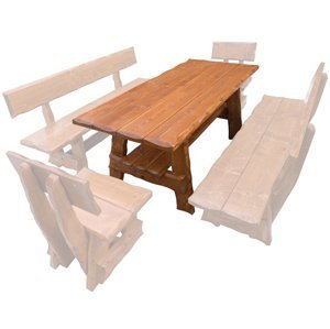 Zahradní stůl MO268,180x83x80, smrk, lakovaný (Barva dřeva: Tyk - impregnat)