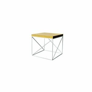 Konferenční stůl ST376, 55x45x55, dub/kov (Barva dřeva: Bělená, Deska stolu: 2-5)