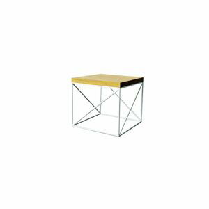 Konferenční stůl ST376, 55x45x55, dub/kov (Barva dřeva: Přírodní (lakovaná), Deska stolu: 2-5)
