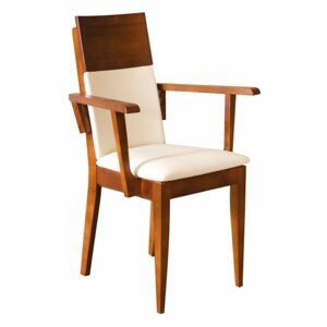 Čalouněná jídelní židle KT170, buk (Barva dřeva: Bělená, Potah: Ekokůže)